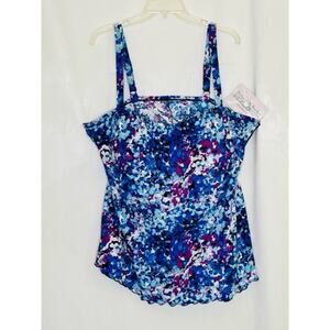 Delta Burke Swimwear one piece swim dress bathing suit women's plus size 28w